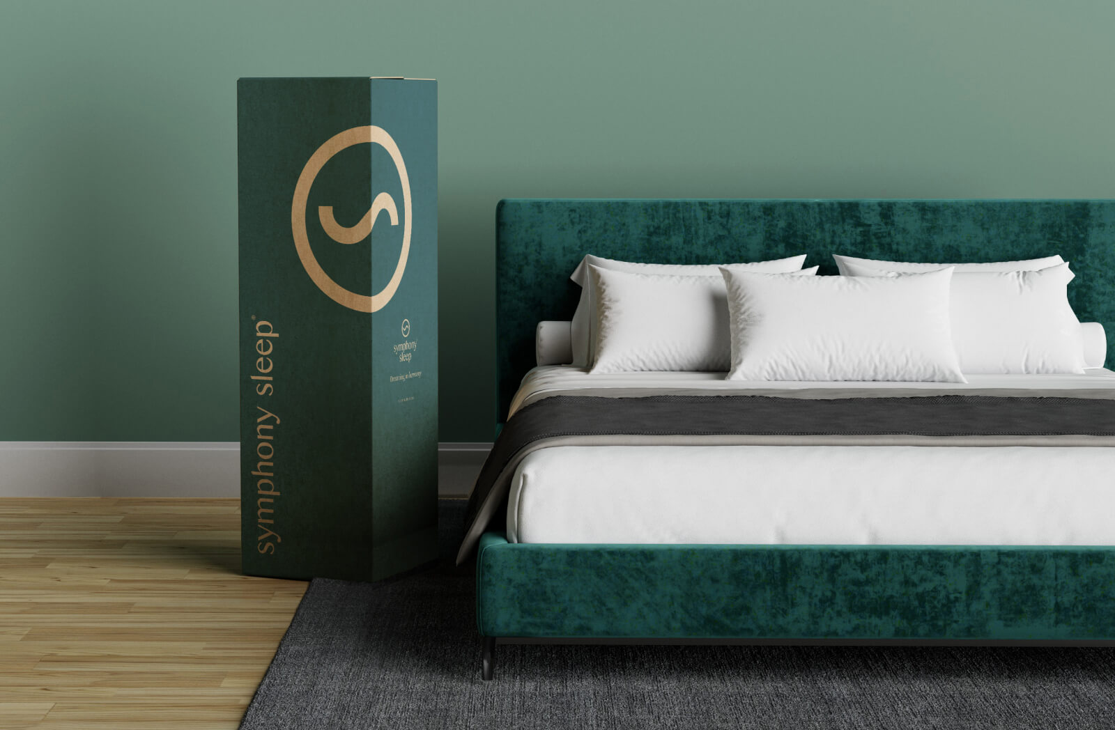 DD.NYC® designed brand identity and packaging for Symphony Sleep - Innovative Sleep Technologies