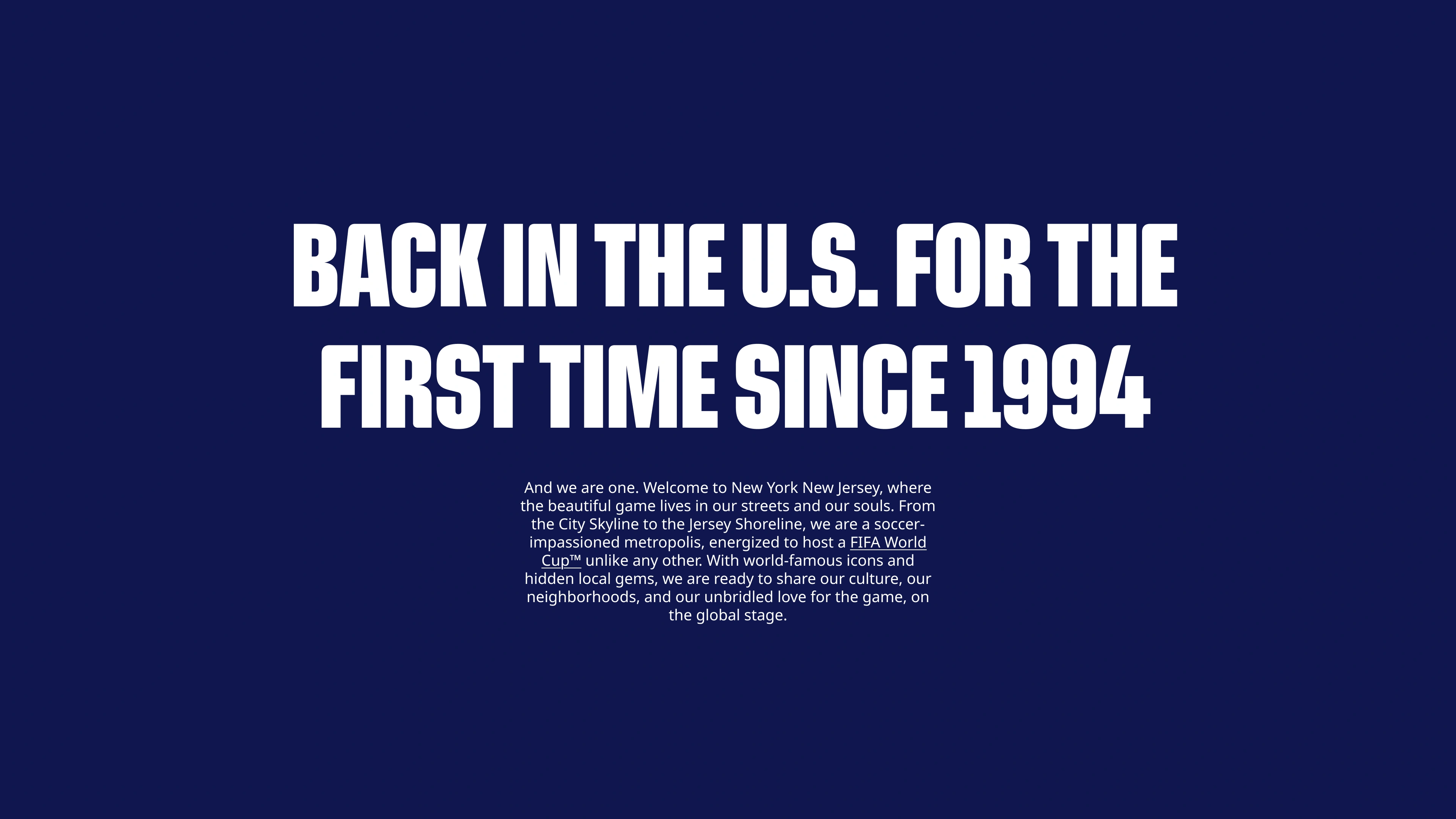 FIFA World Cup 2026™ NYNJ Website Design by DD.NYC