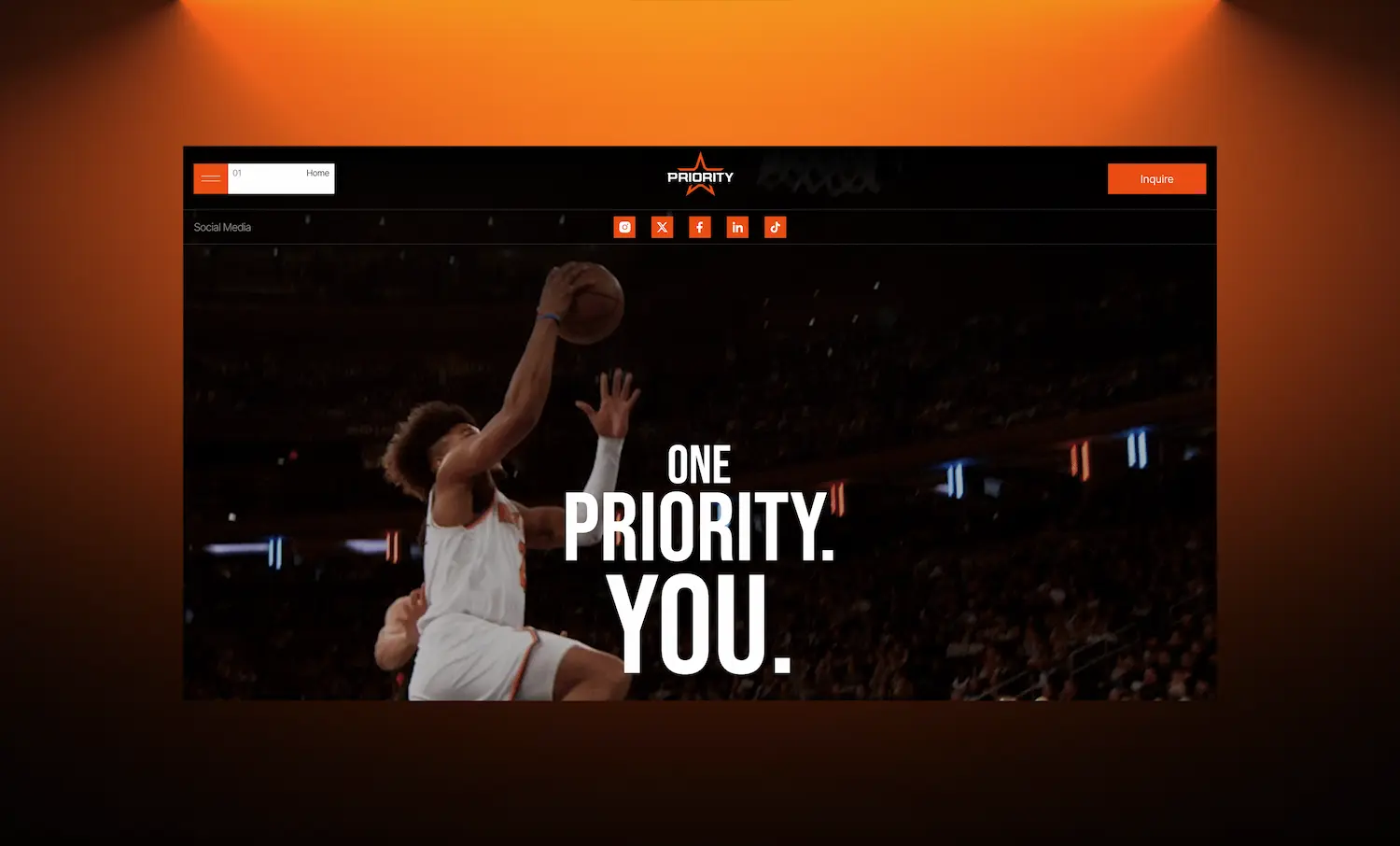 Priority Sports Athletic Web Design, Website designed and developed by DD.NYC®