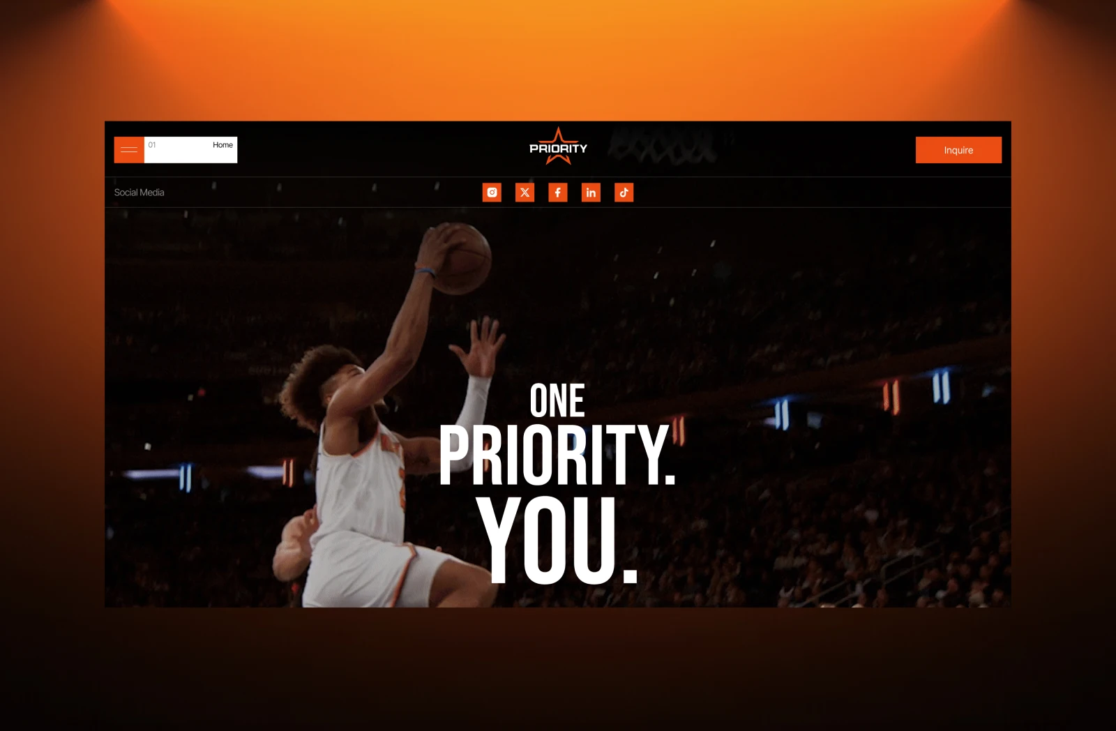 Priority Sports Athletic Web Design, Website designed and developed by DD.NYC®