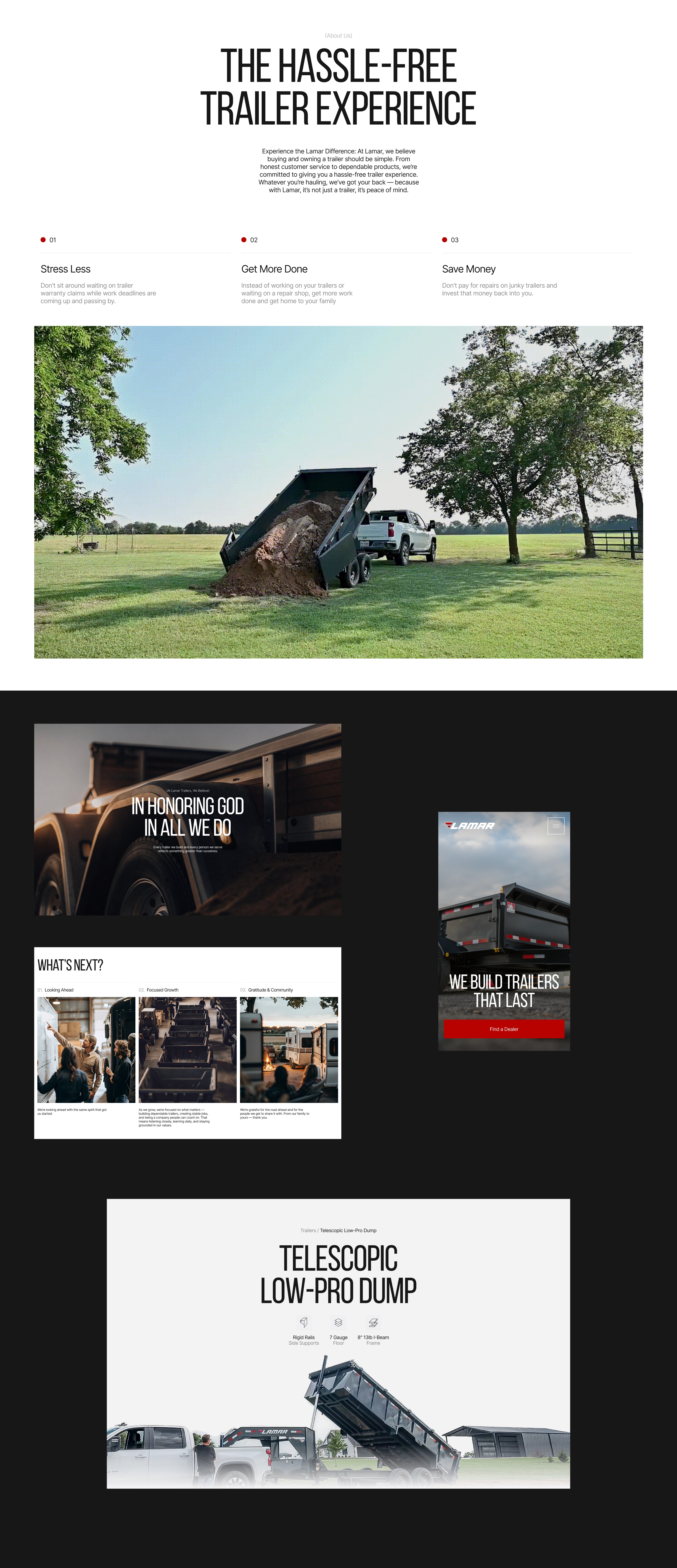 Lamar Trailers Website Design by DD.NYC