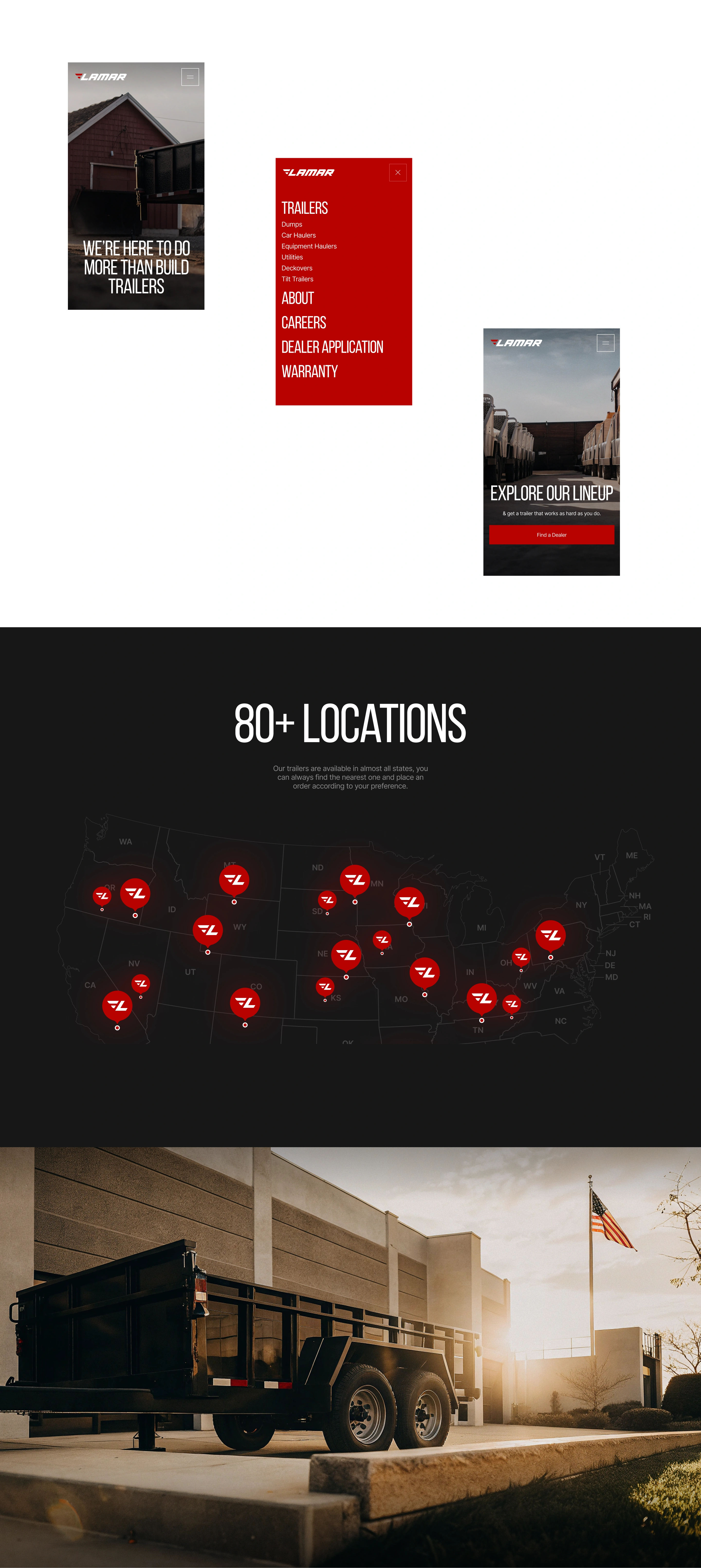 Lamar Trailers Website Design by DD.NYC