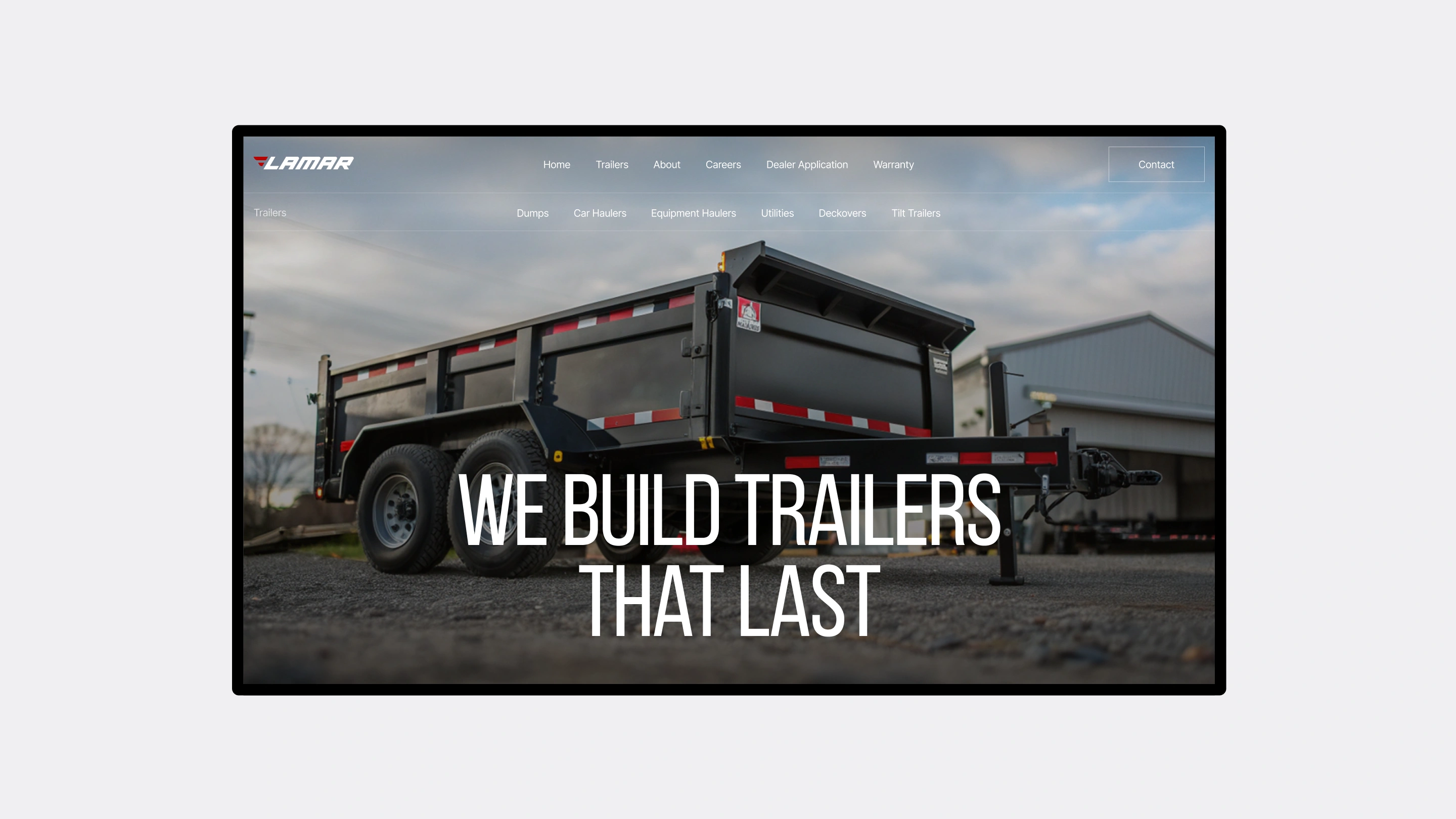 Lamar Trailers Website Design by DD.NYC
