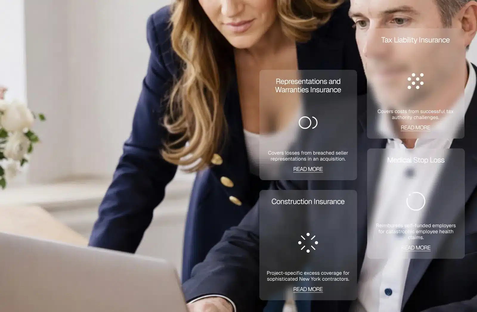 Sands Point Risk, a specialized insurance platform in the financial risk sector - insurance corporate website designed by DD.NYC®
